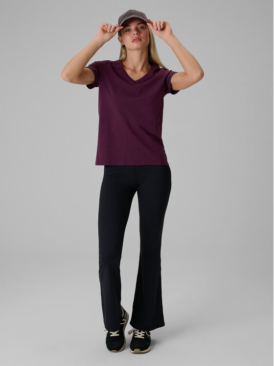 4F 4F T-Shirt BASIC+ Fioletowy Regular Fit