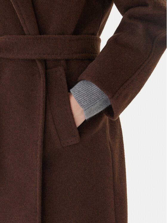 Weekend Max Mara Weekend Max Mara Płaszcz wełniany Tempera 2525016082 Brązowy Regular Fit
