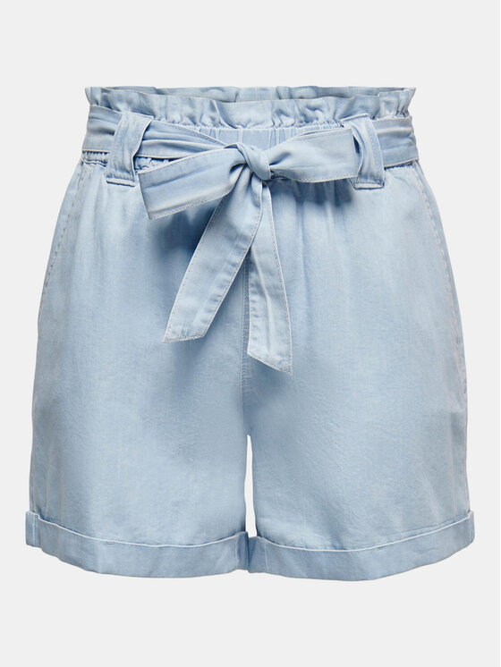 ONLY ONLY Szorty materiałowe Bea 15255715 Błękitny Regular Fit
