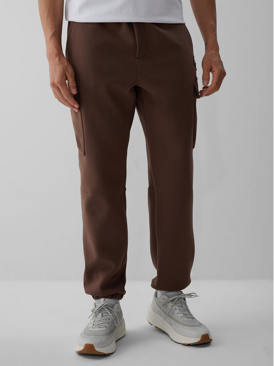 4F 4F Spodnie dresowe OVERLAND Brązowy Regular Fit