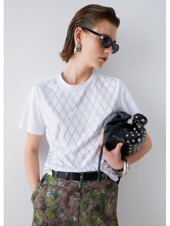 Liu Jo Liu Jo T-Shirt CA6193J3868P9771 Biały Regular Fit