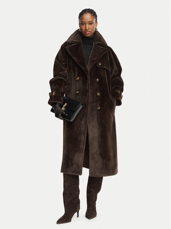 Luisa Spagnoli Luisa Spagnoli Krzno Supporre 543833 Tamno smeđa Relaxed Fit