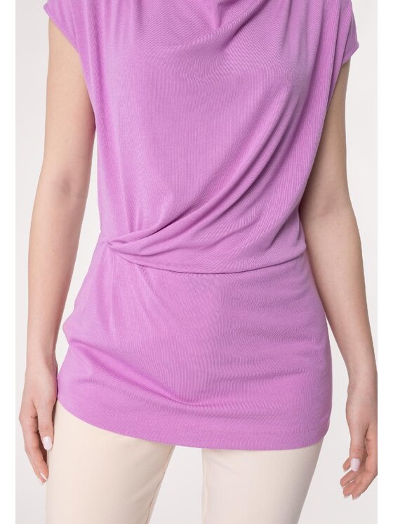 QUIOSQUE QUIOSQUE Bluzka 1UC003 Fioletowy Regular Fit