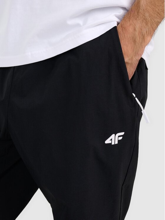 4F 4F Pantaloni di tessuto 4FRAW25TTROM1612-20S Nero Regular Fit