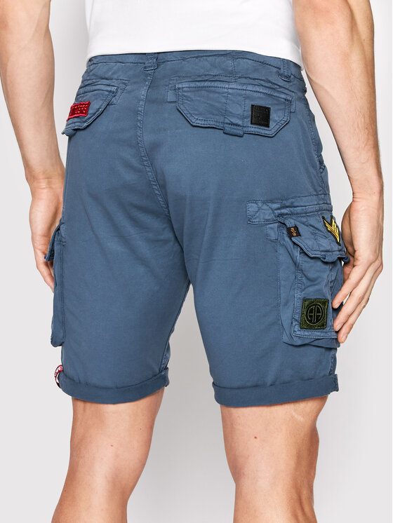 Alpha Industries Alpha Industries Szorty materiałowe Crew 186209 Niebieski Regular Fit
