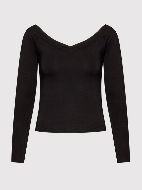 Pieces Pieces Bluză Maliva 17103018 Negru Slim Fit