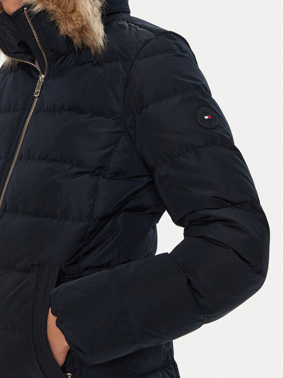 Tommy Hilfiger Tommy Hilfiger Geacă din puf WW0WW43600 Bleumarin Regular Fit