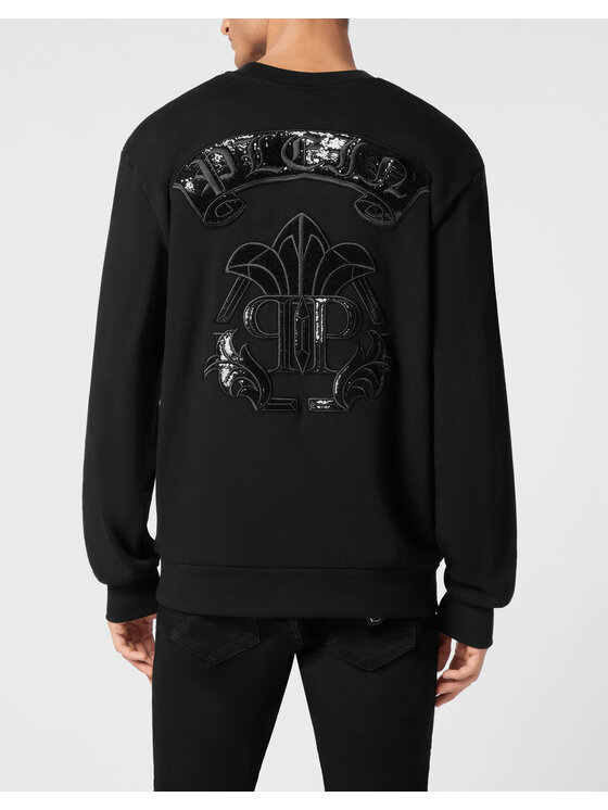 PHILIPP PLEIN PHILIPP PLEIN Bluza 22233 Czarny Regular Fit