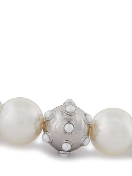 Marc Jacobs Marc Jacobs Naszyjnik Pearl Dot Statement Neklace 2R3JNC001J52 Srebrny