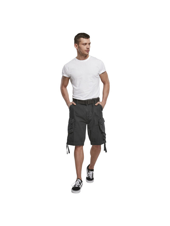 Brandit Brandit Szorty materiałowe 2001.5.L Szary Regular Fit