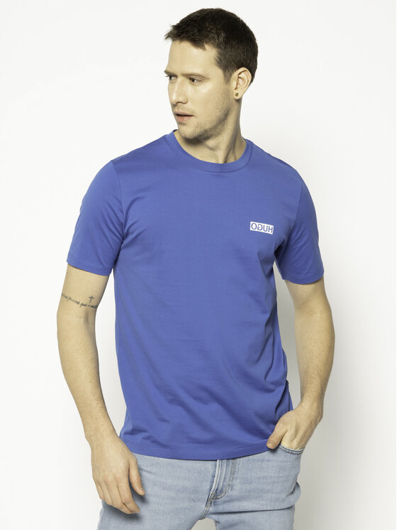 Hugo T-Shirt Durned202 50425768 Niebieski Regular Fit