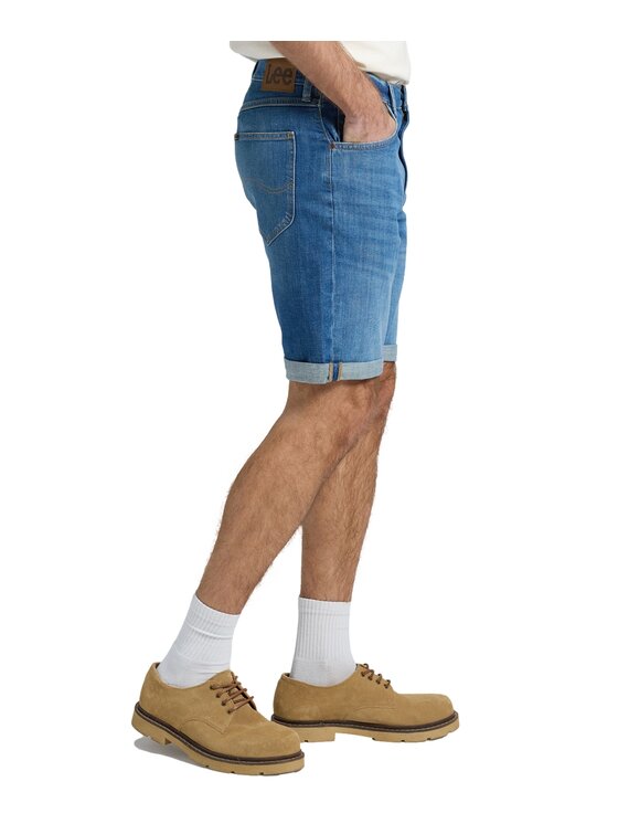 Lee Lee Szorty jeansowe 5 Pocket Short Niebieski Regular Fit