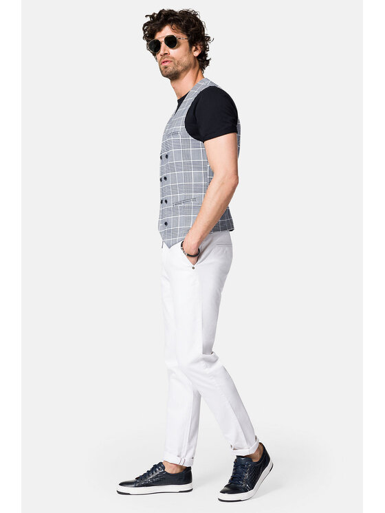 Lancerto Lancerto Kamizelka Foley KA131123000009 Szary Slim Fit