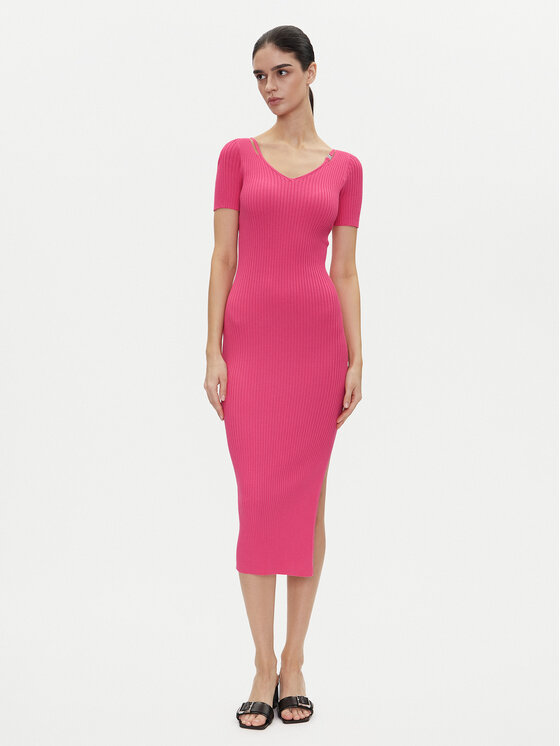 HUGO HUGO Úpletové šaty Shaty 50538239 Růžová Slim Fit