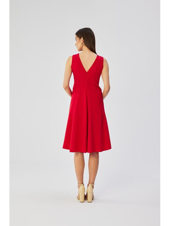 Stylove Stylove Sukienka koktajlowa S358 Czerwony Comfortable Fit