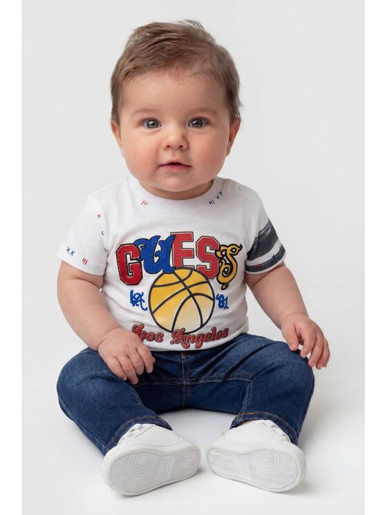Guess Kids Guess Kids T-Shirt 183152 Biały Classic Fit