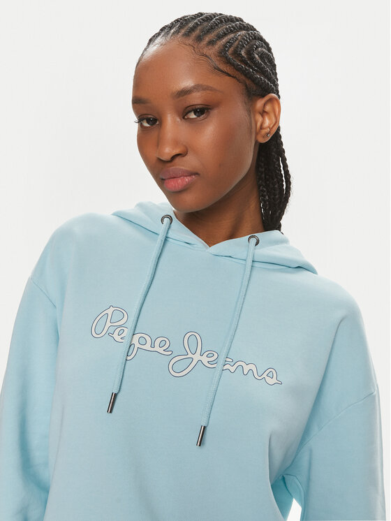 Pepe Jeans Pepe Jeans Pulóver Lana Hoodie PL581440 Kék Regular Fit
