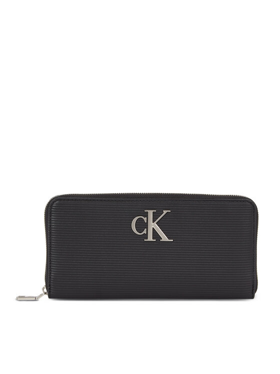 Calvin Klein Jeans Calvin Klein Jeans Портфейл Minimal Monogram Zip Around T K60K611269 Черен