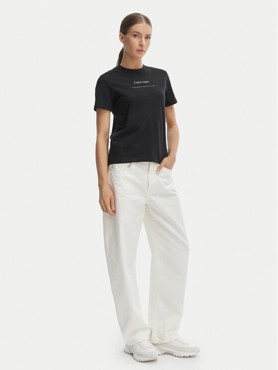 Calvin Klein Jeans Calvin Klein Jeans Majica Classic LV047C811G Črna Regular Fit