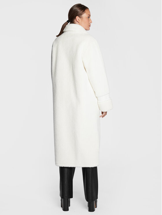 Cappotto in shearling TF2188 E0790 Bianco Regular