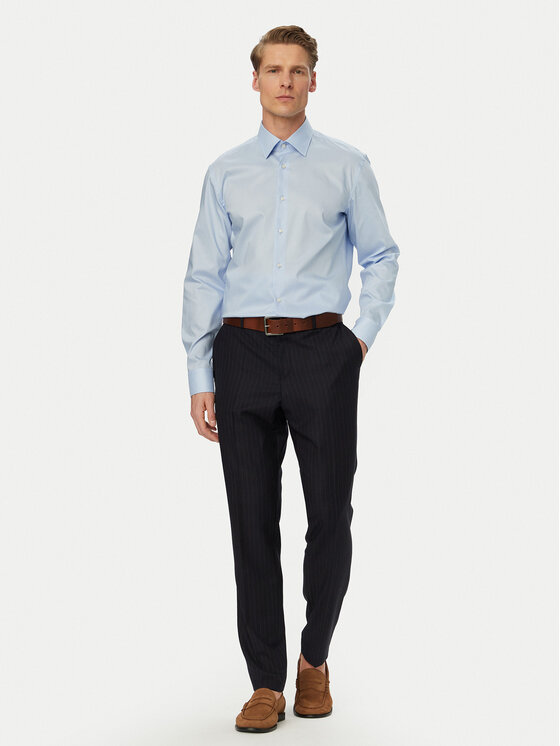 BOSS BOSS Риза H-Hank 50560704 Светлосин Slim Fit
