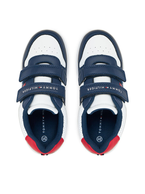 Tommy Hilfiger Tommy Hilfiger Snīkeri Flag Low Cut Velcro Sneaker T1X9-33841-1355X S Tumši zils