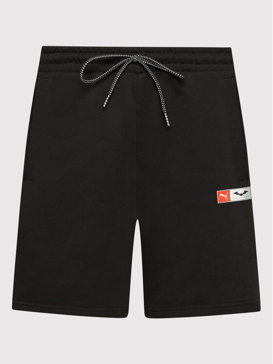 Puma Puma Pantaloni scurți sport BATMAN 534729 Negru Regular Fit