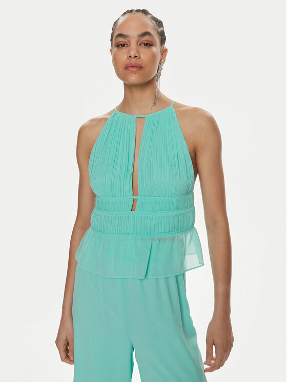 Patrizia Pepe Bluză 2C1540/A061-CA03 Turcoaz Regular Fit