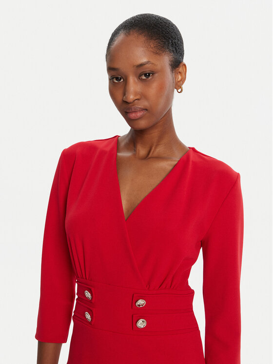 Rinascimento Rinascimento Coctailkleid CFC0126151003 Rot Slim Fit