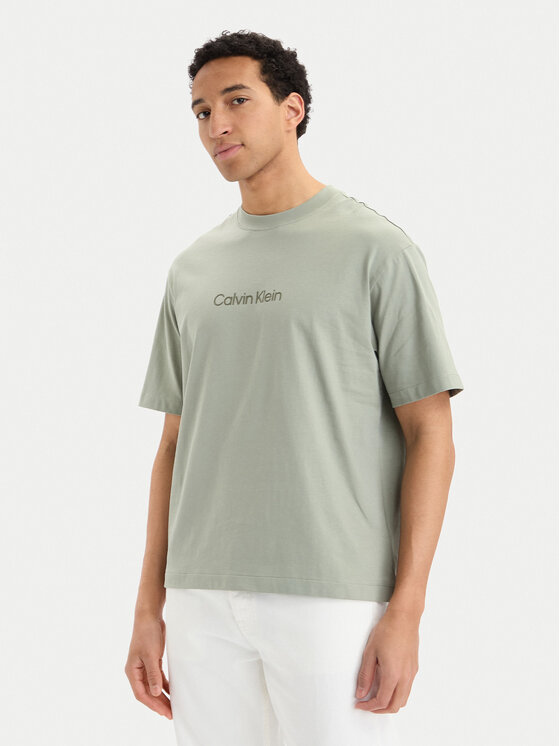 Calvin Klein Tricou LV040HM228 Kaki Relaxed Fit