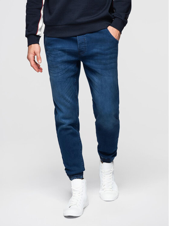 Ombre Ombre Joggery OM-PADJ-0242 Granatowy Jogger Fit
