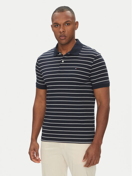 Tommy Hilfiger Męskie Tommy Hilfiger Polo, rozmiar L Grantowe, MW0MW39994