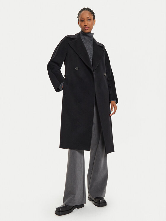 Weekend Max Mara Weekend Max Mara Vuneni kaput Resina 2425016092 Crna Regular Fit