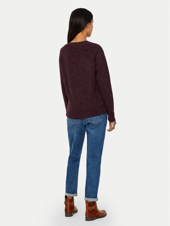 Vero Moda Vero Moda Sveter Doffy 10201022 Bordová Regular Fit