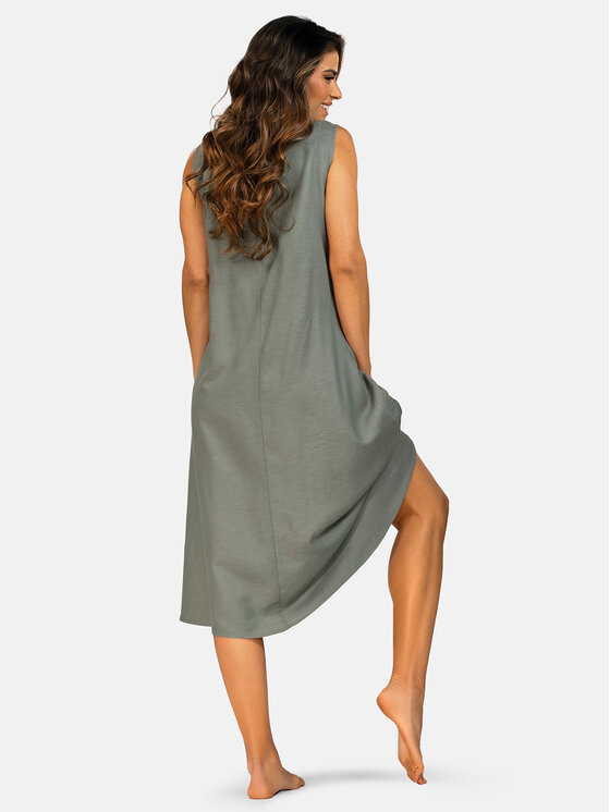 Feba Feba Sukienka letnia F254 Khaki Relaxed Fit