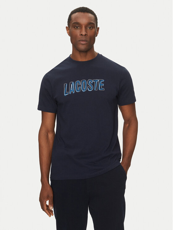 Lacoste Męski T-Shirt, rozmiar 2, Granatowy, TH8916