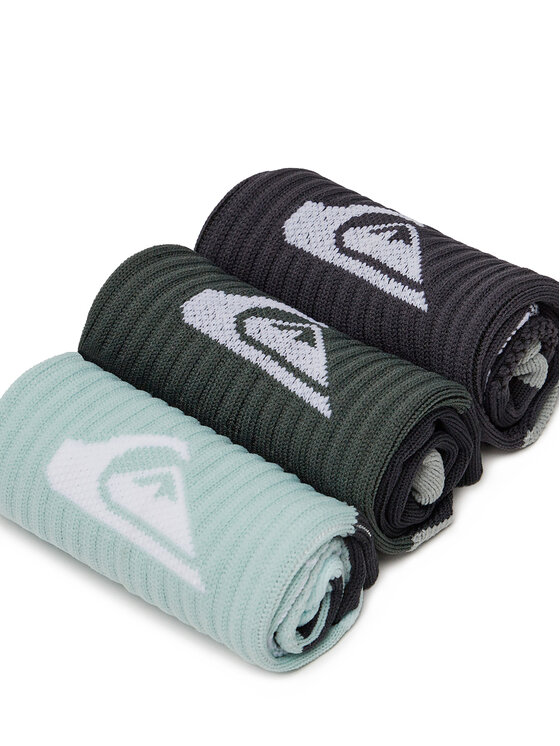Quiksilver Quiksilver Skarpety długie AS_QUIKSILVER_103Z_SS25 (3-PACK) Zielony