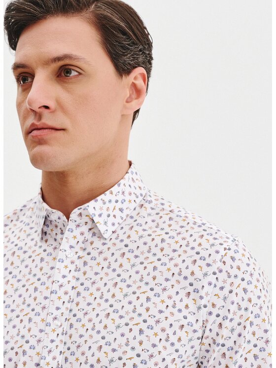 Pako Lorente Pako Lorente Koszula P25SF-1X-027 Biały Slim Fit