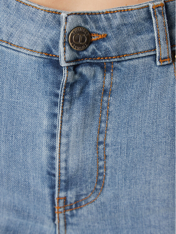 TWINSET TWINSET Jeans hlače 231TP2588 Modra Flared Leg