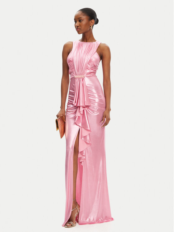 Babylon Babylon Večerní šaty MF0204 Růžová Regular Fit