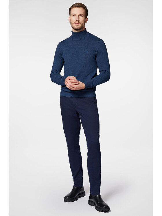 Próchnik Próchnik Chinosy PM2 SP082223000006 Granatowy Slim Fit