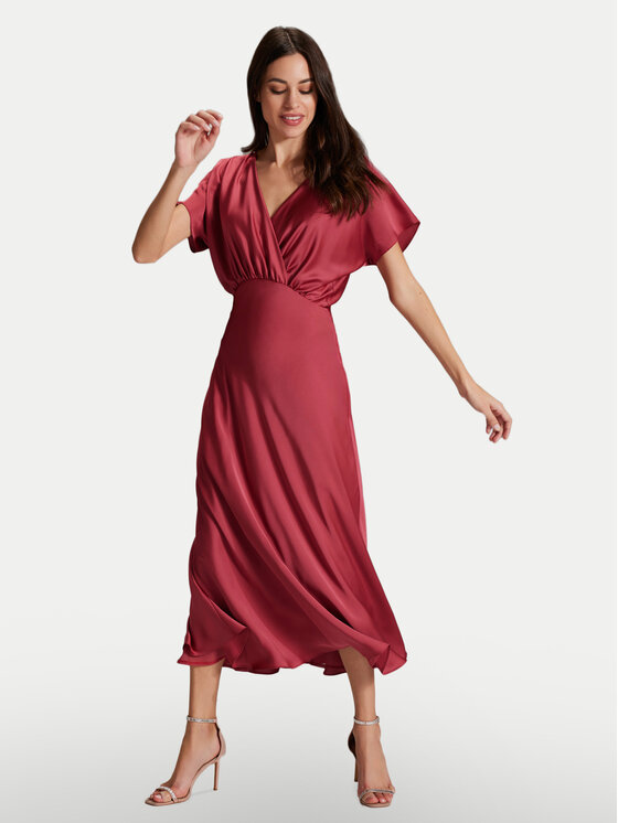 Swing Swing Koktejlové šaty 5AH11400 Červená Loose Fit