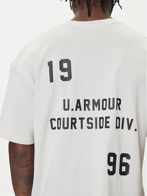 Under Armour Under Armour T-särk Hoops Courtside 6003686 Valge Oversize