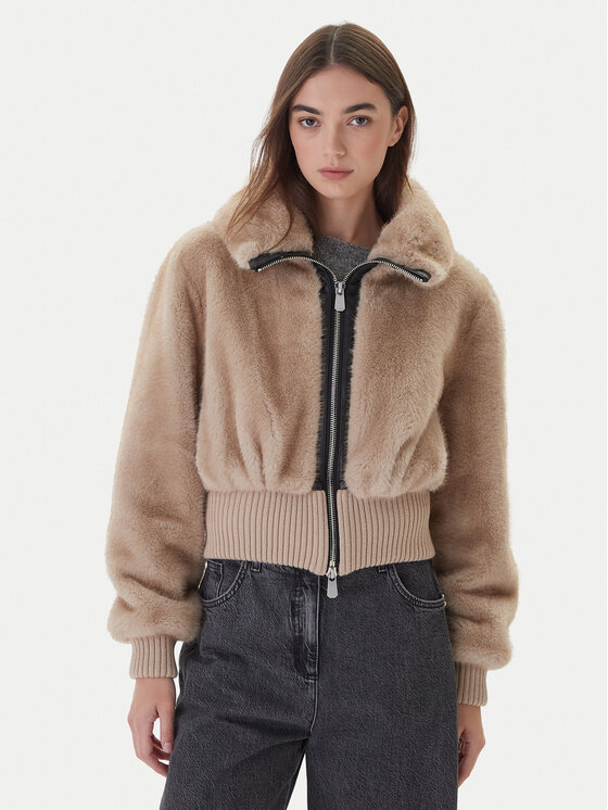 PINKO PINKO Krzno 105399 A2PI Bež Regular Fit