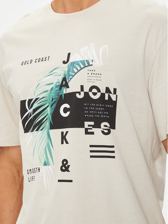 Jack & Jones Jack & Jones T-Shirt Jjclarc 12247768 Μπεζ Relaxed Fit
