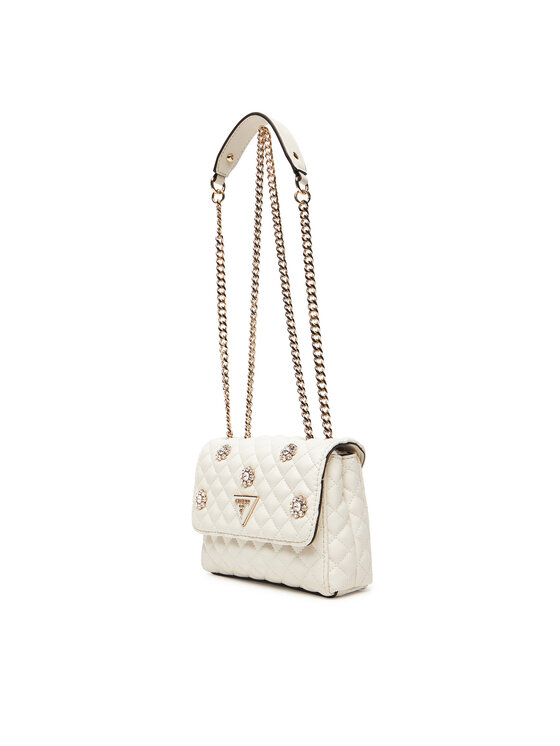 Guess Guess Borsetta Everlee Mini HWEG8 679780 Bianco