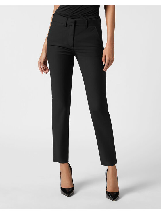PHILIPP PLEIN PHILIPP PLEIN Spodnie materiałowe 15227 Czarny Regular Fit