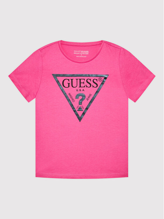 Guess Guess Marškinėliai K73I56 K8HM0 Rožinė Regular Fit