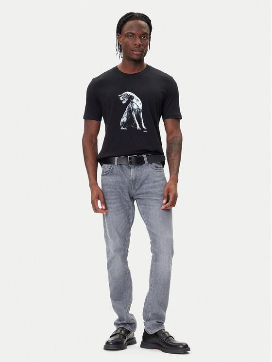 HUGO HUGO Футболка Didug 50548557 Чорний Regular Fit