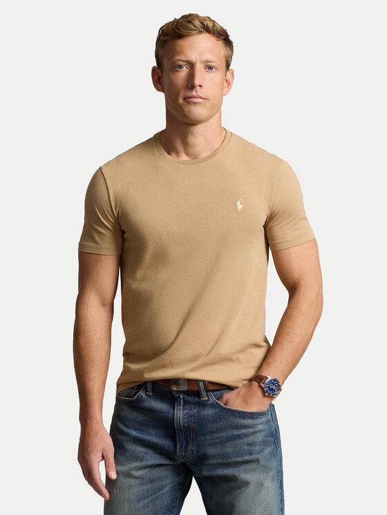 Polo Ralph Lauren Polo Ralph Lauren T-Shirt 710671438329 Béžová Custom Slim Fit